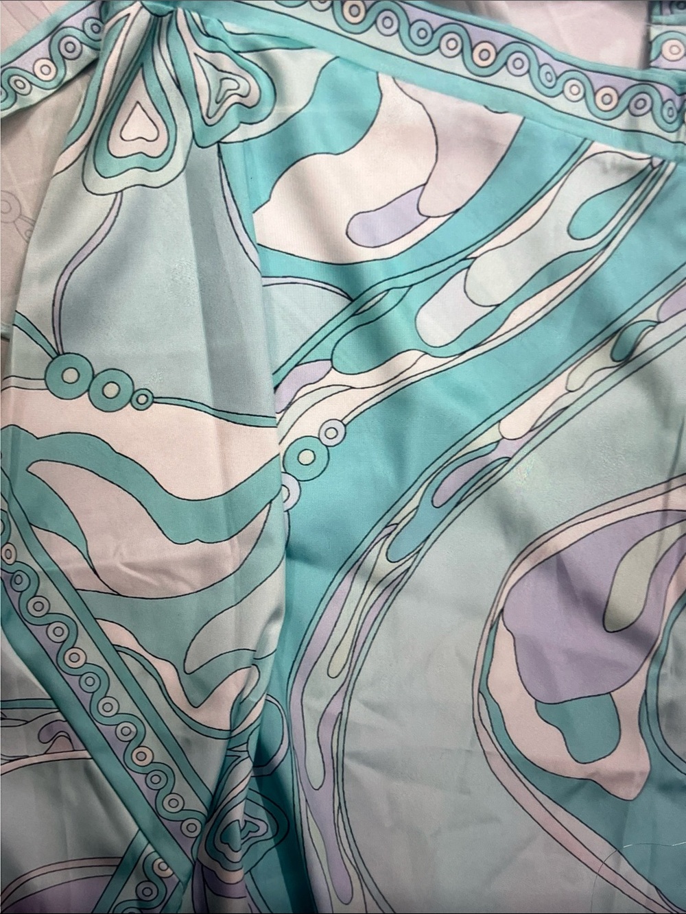 Emilio Pucci Aqua and Light Blue Backless Halter Dress - Picture 8 of 10